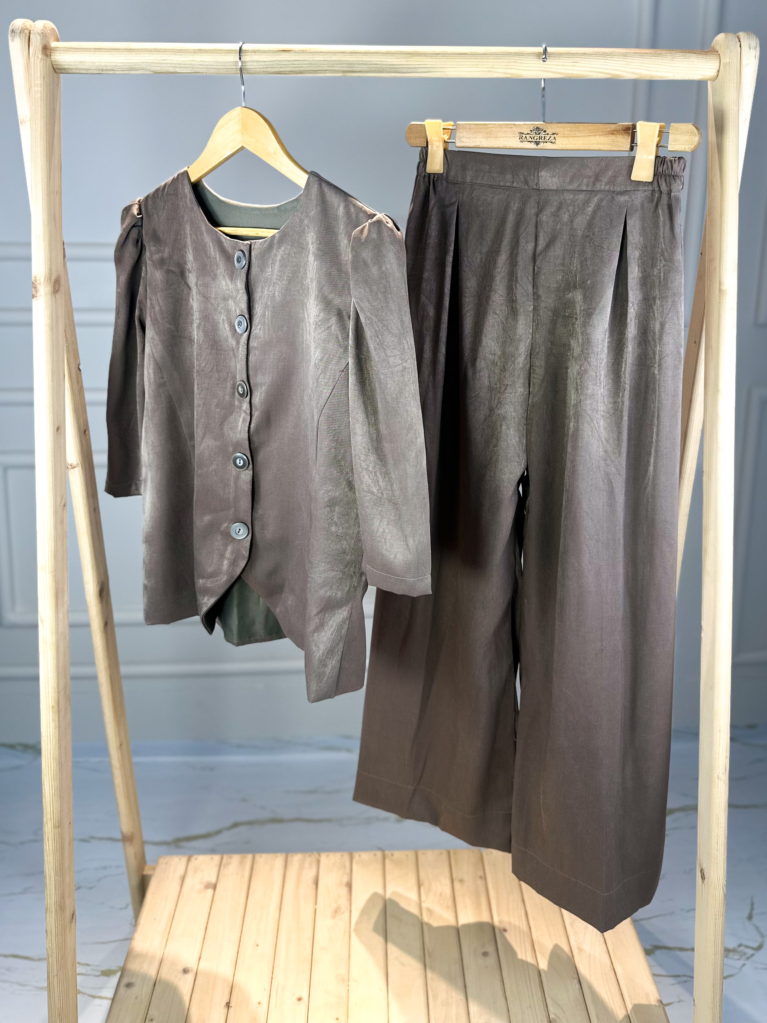 Korean Suede Coord Set