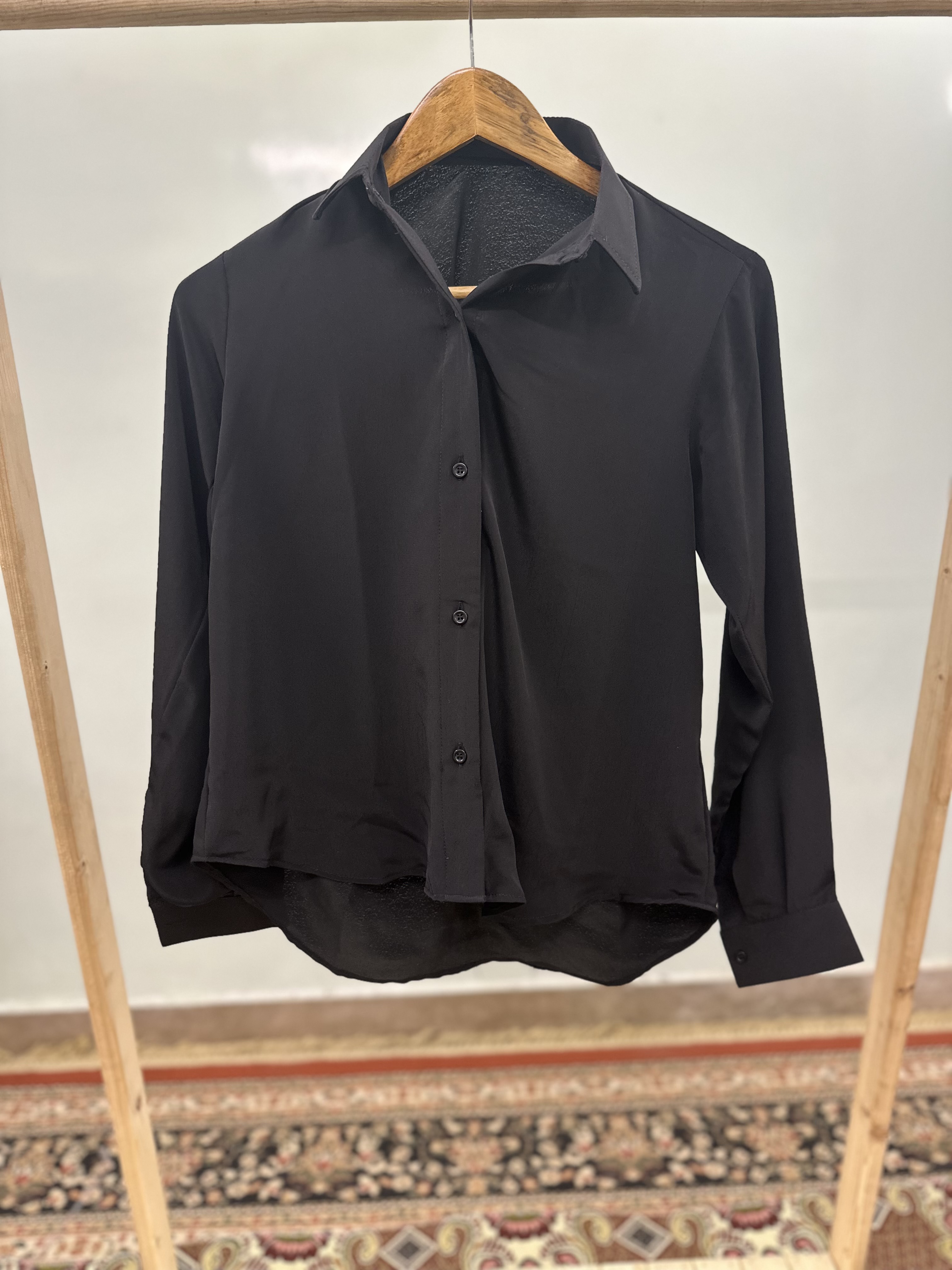 Black Georgette Shirt 