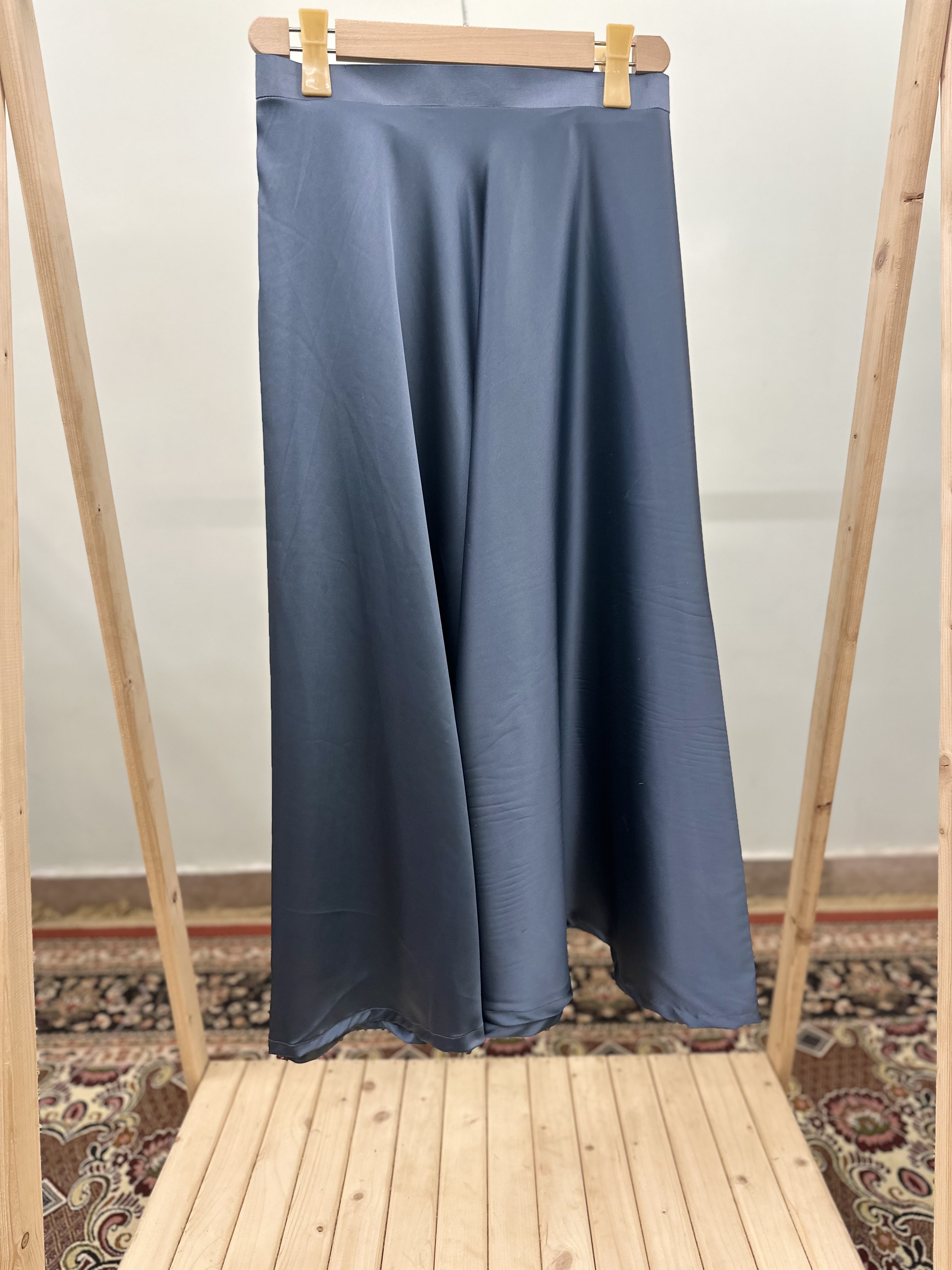 Blue silk skirts 